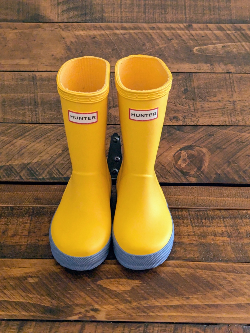 Hunter First Classic Rain Boots Neon Yellow Wellington Toddler Size US 9B/10G